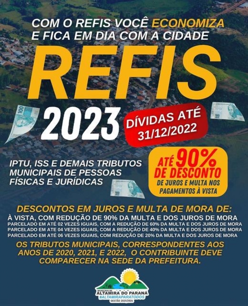 A opção pelo REFISALTA deve ser formalizada até o dia 20 de novembro de 2023 para pessoas físicas e jurídicas.