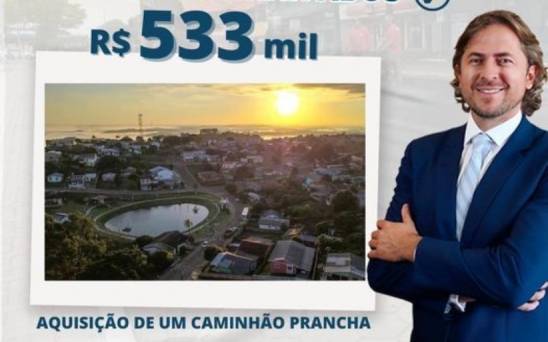 O Município vai RECEBER neste mês de DEZEMBRO, um RECURSO viabilizado pelo Dep. Federal Zeca Dirceu, no valor de R$ 533.