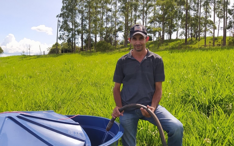 assistência hídrica para os moradores da comunidade do RIO LARANJAL em ALTAMIRA DO PARANÁ.