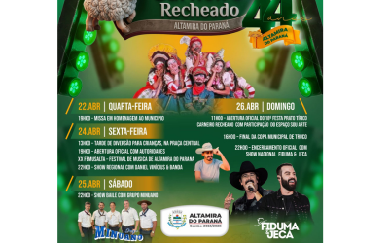 Altamira do Paraná comemora 44 anos com grande festa