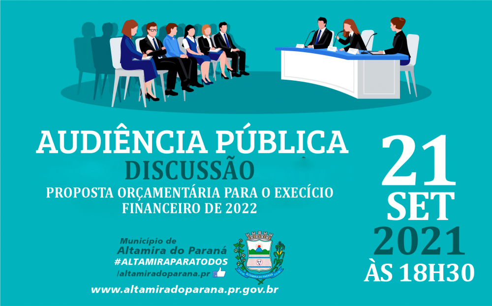 Convocação Audiência Pública para apreciação e discussão da proposta orçamentária para o exercício financeiro de 2022
