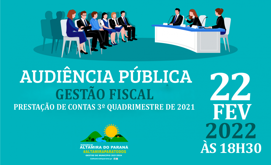 AUDIENCIA PUBLICA 3º QUADRIMESTRE 2021 - GESTÃO FISCAL