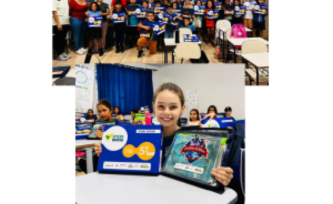 Município realizou a entrega dos materiais pedagógicos Aprova Brasil e Território da Leitura,...