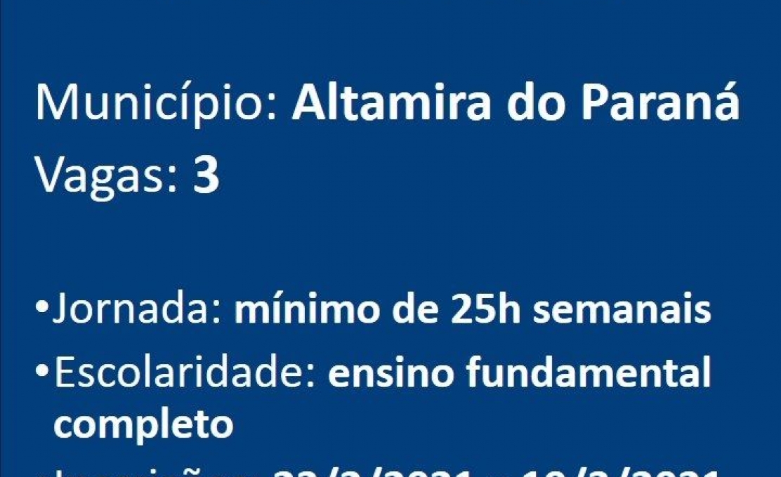 Edital do IBGE para o processo seletivo recenseador em Altamira do Paraná 