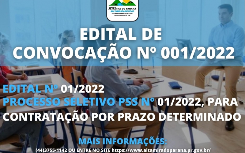 EDITAL DE  CONVOCAÇÃO Nº 001/2022